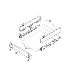 Hafele M. Box P Vis Y.İç Çek. Ön Paneli 1200mm, Gri Renk