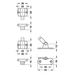 Hafele Star-Stop Düşer Kapak Makası Sol 241Mm