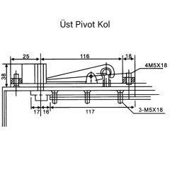 Evan Pivot Kapı Menteşesi Frenli 100 Kg Paslanmaz Çelik