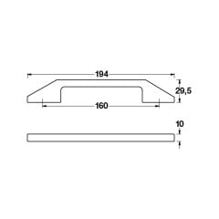 Hafele Mobilya Kulpu Knite2 160mm Mat Siyah