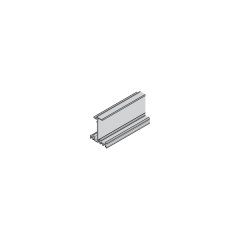 Hafele Slıdo F-Li43 70A Üst Taşıyıcı Ray Alüminyum Gümüş Renkli 2500Mm