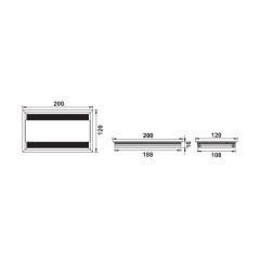 Hafele Kablo Kanalı Exit 120x200mm Antrasit Renk