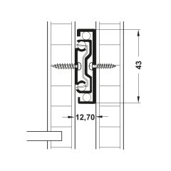 Hafele Bilyalı Ray Tam Açılım 30Kg Ball 43/300mm Galvaniz