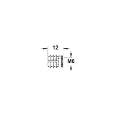 Hafele Açılan Plastik Bilyalı Dübel M6x12mm