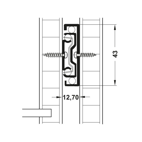 Hafele Bilyalı Ray Tam Açılım 30kg Ball 35/300mm Galvaniz