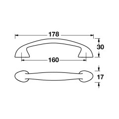 Hafele Mobilya Kulpu Anne Clair 160mm Parlak Krom