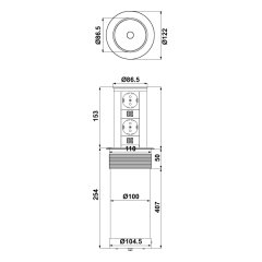 Hafele Priz Step 2 Bas Aç 2 Priz 2 Usb Antrasit Renk