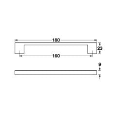 Hafele Mobilya Kulpu Han 160mm Mat Siyah