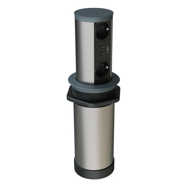 Hafele Priz Step 2 1 Priz/ups/cat6/hdmi Antrasit Renk