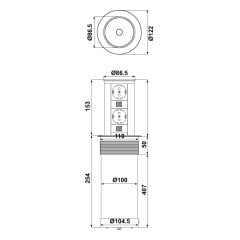 Hafele Priz Step 2 Bas Aç 2 Priz 2 Usb Mat Krom Renk