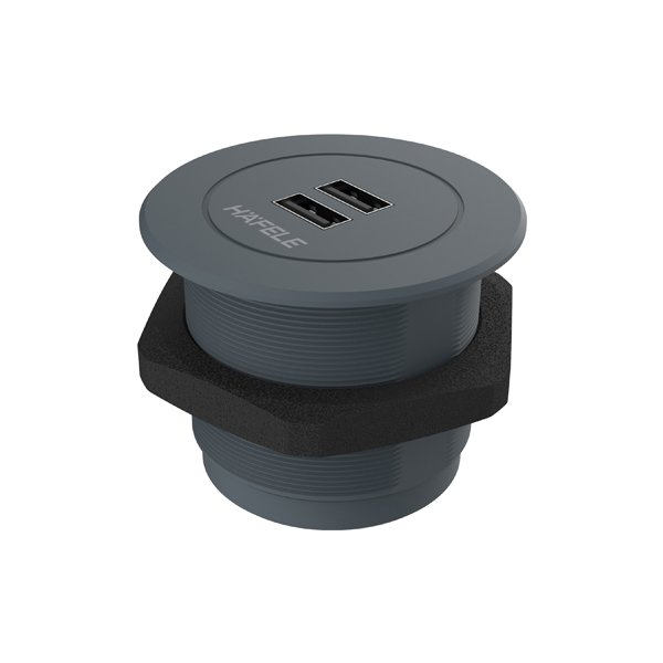 Hafele Usb ünitesi Port 12v,2.8a  Antrasit Renk