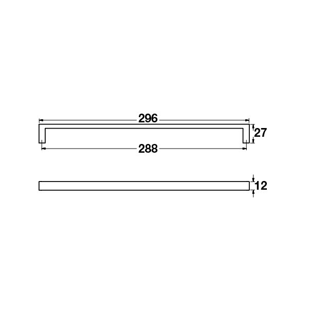 Hafele Mobilya Kulpu Brocke 288mm Paslanmaz çelik