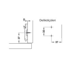 Hafele Duomatıc SM H Taban Vidalı 3mm