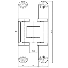 Simonswerk Tectus TE 540 3D A8 Gizli Menteşe Bronz Renk