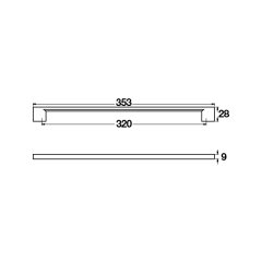 Hafele Mobilya Kulpu Alexis 320mm Parlak Krom