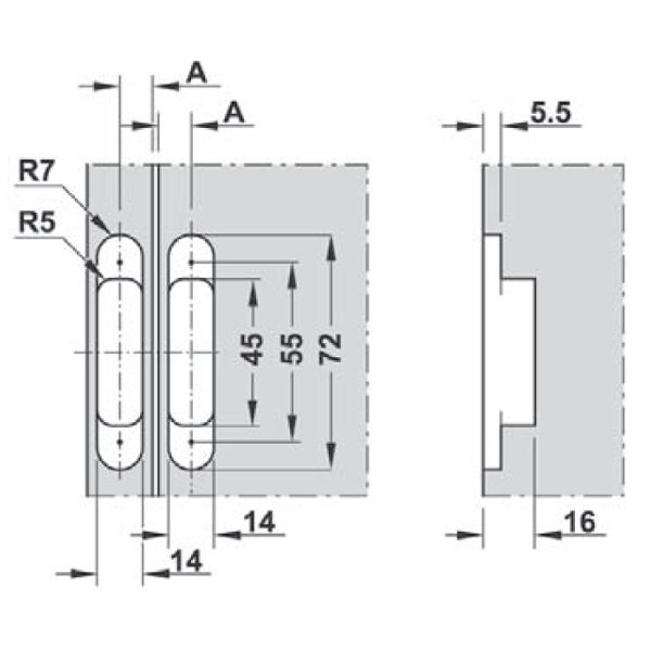 Hafele Arch Gizli Menteşe, Gri Renk