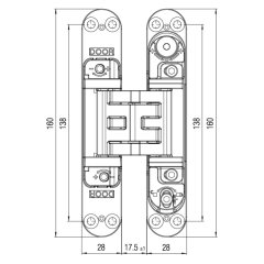 Hafele Cdh 80S Gizli Menteşe, Antik Bronz Renk