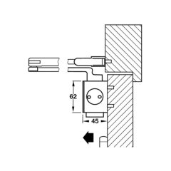 Hafele DCL 55 Kapı Kapatıcı F 1400mm Gümüş Renk