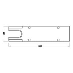 Hafele TS 550 F Koruyucu Kapak 348x105mm Bronz Kahve Renk