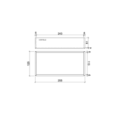 Hafele WOODY Aksesuar kutusu,255x125x51mm,siyah