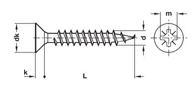 Hafele Hospa Havşa Başlı Vida Paslanmaz çelik Parlak Altın 5x50 Mm (200 Adet)
