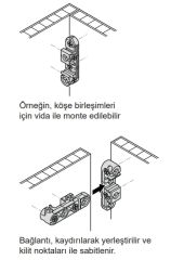 Hafele Kapı IXCONNECT UC 16/64 Çok Amaçlı Bağlantı Elemanı (25 Adet)