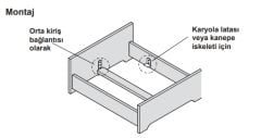 Hafele Karyola Bağlantı Elemanı Yükseklik Ayarlı 140mm