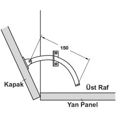 Hafele Plastik Sınırlayıcı 20cm, Beyaz Renk