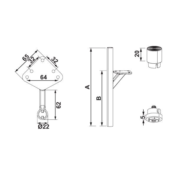 Hafele Lungo Mobilya Ayağı, Parlak Rose 200 Mm