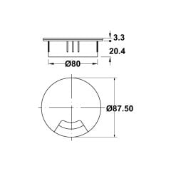 Hafele Mino Plastik Kablo Kapağı Ø80mm, Kahve Renk