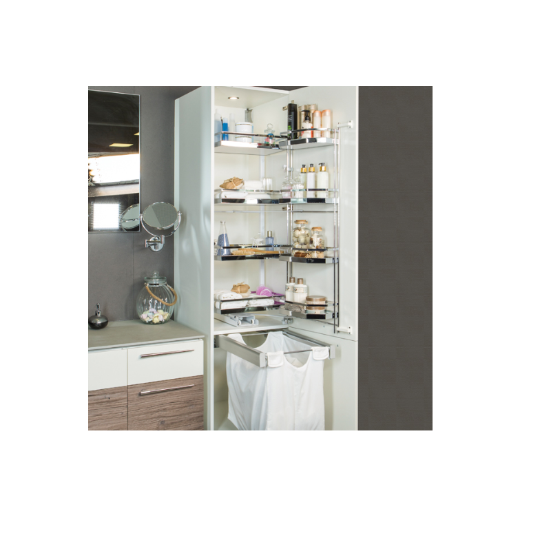 Hafele Flexstore çamaşır Sepeti Rafı 90cm, Krom Renk (açma)