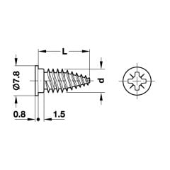 Hafele Variante Hc Petek Panel Vidası 5/14mm (100 Adet), Galvaniz