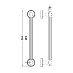 Hafele Çekme Kol Calisto 300mm Parlak Pirinç