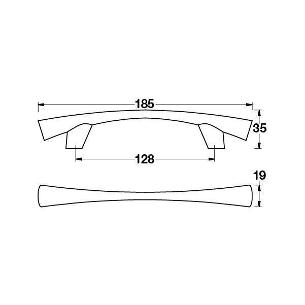 Hafele Mobilya Kulpu Arco 128mm Paslanmaz çelik