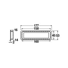 Hafele Gömme Kulp Piazza 160mm Paslanmaz Çelik