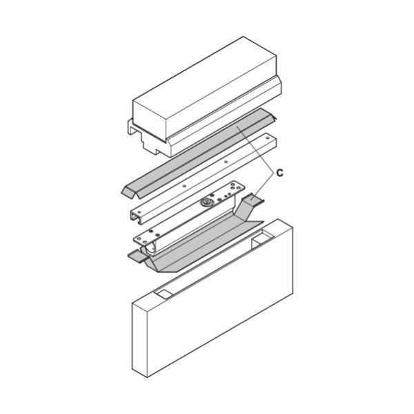 Hafele Koruma Levhası DCL 34 Gizli Kapı Kapatıcılar İçin