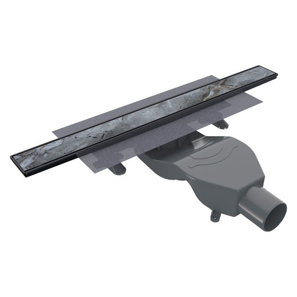 Hafele Pureflow Duş Kanalı Yatay 600mm Mat Siyah