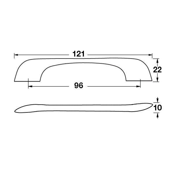 Hafele Mobilya Kulpu Gestrud 96mm Parlak Krom