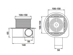 Hafele VORTEX Yer Süzgeci Yatay 100X100 Parlak Rose