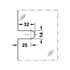 Hafele Cam Tutucu Yuvarlak Krom Parlak 51x51mm