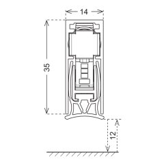 Hafele Kapı Altı Giyotin Zone Soft 730mm 30 Dk Yangın Dayanımlı Gömülerek Montaj