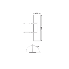 Hafele Reflect02 Raylı Ayna 455x40x565mm, Beyaz