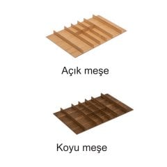 Hafele Legro Çatal Kaşıklık Ahşap Koyu Meşe 60 cm