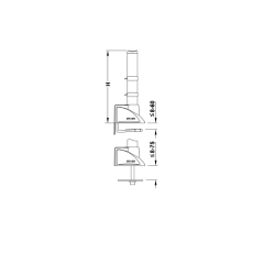 Hafele Ellipta Masa Üstü Taşıyıcı 290mm