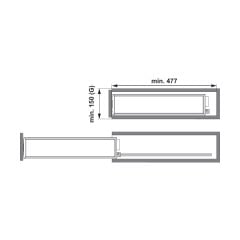 Hafele Şişelik K-Line 15 Antrasit 150mm