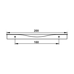 Hafele Profil Kulp Cone  160mm Paslanmaz Çelik