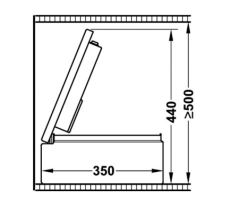 Hafele Uni Para Kasası 400x350x145mm, Siyah Renk