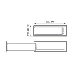 Hafele Şişelik K-Line 20 Antrasit 200mm