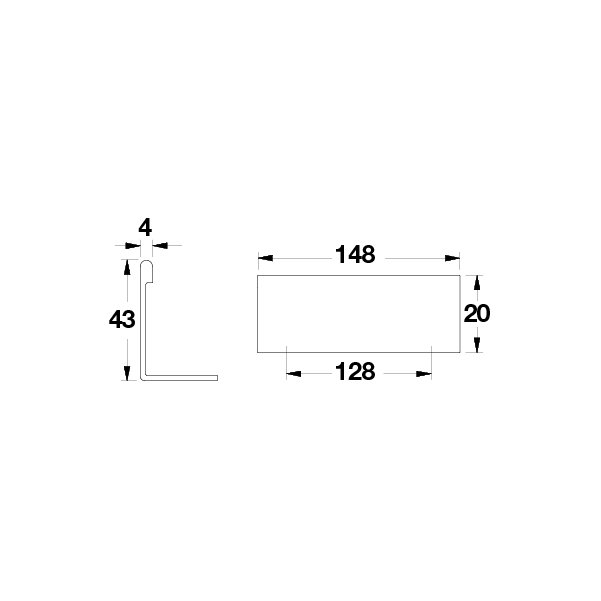 Hafele Profil Kulp Gunpo Ii  128mm Parlak Krom