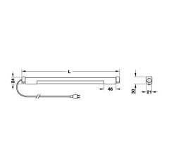 Hafele Raf Altı Aydınlatma Beyaz 13W/602mm